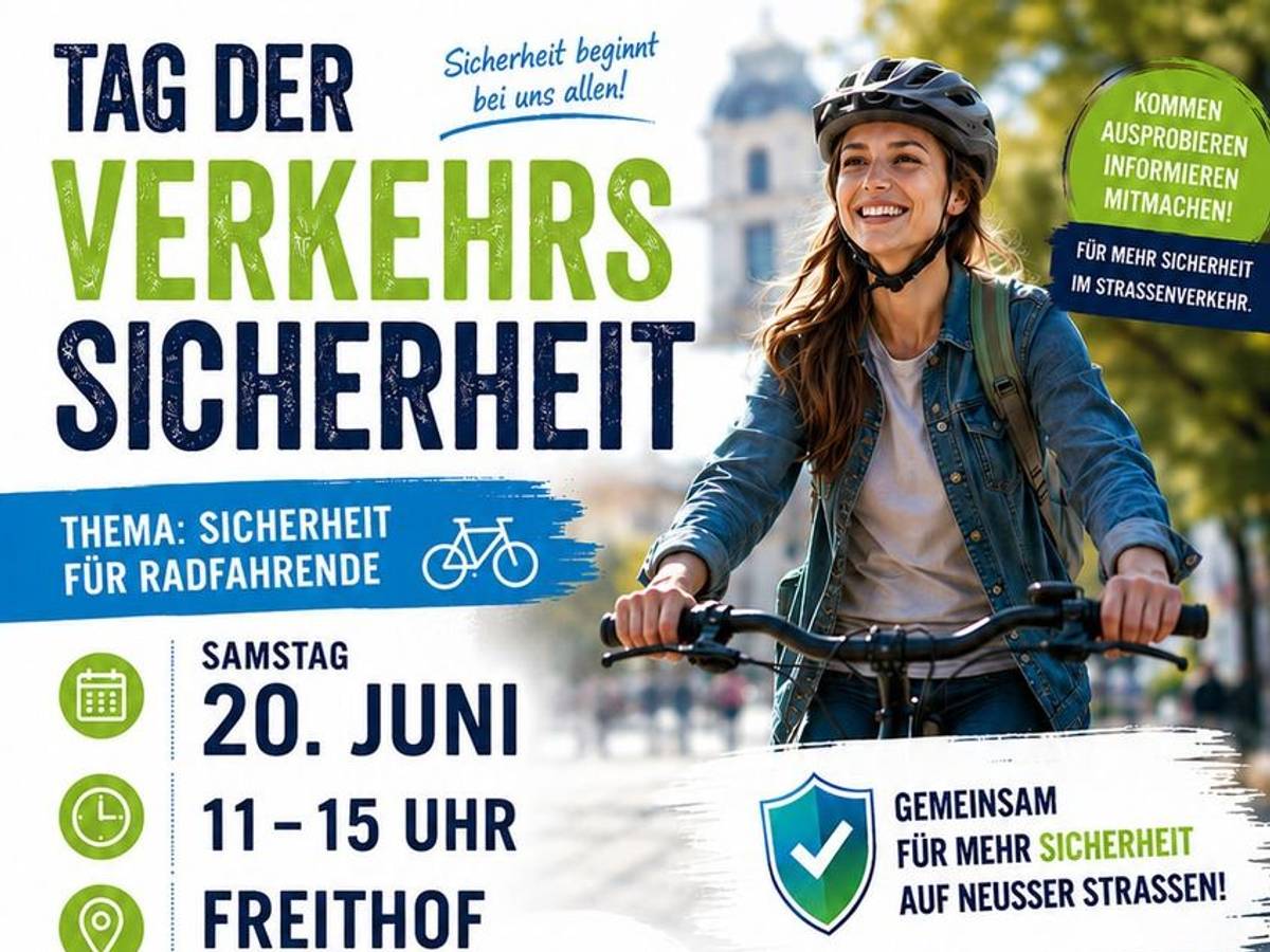 Plakat zum Tag der Verkehrssicherheit in Neuss.