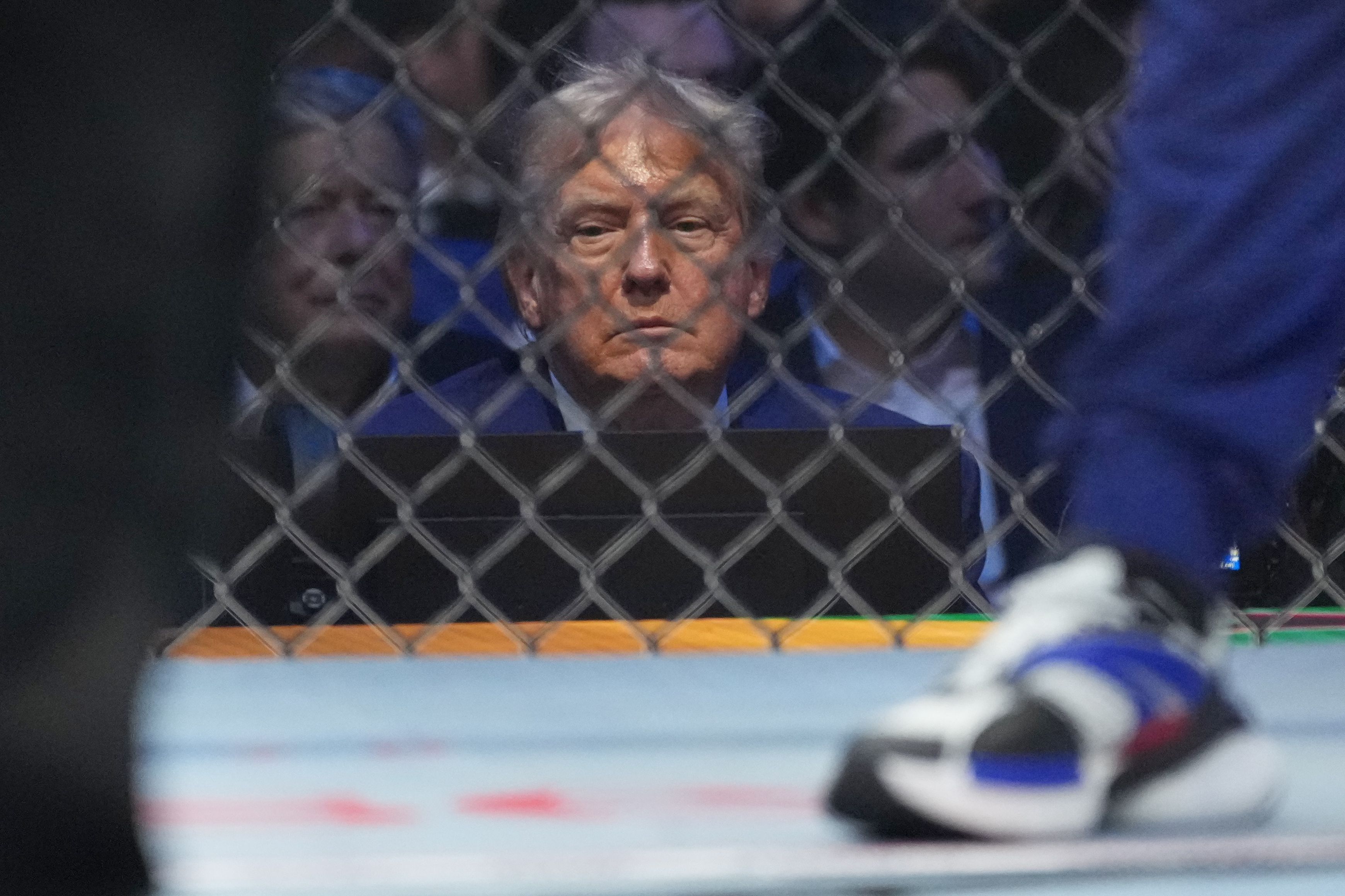 US-Präsident Donald Trump besucht in Washington die UFC Freedom 250 auf dem South Lawn des Weißen Hauses.