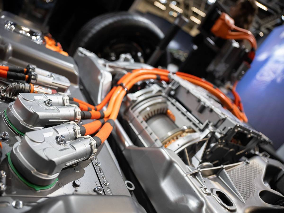 Fahrgestell mit Batterie für ein E-Auto