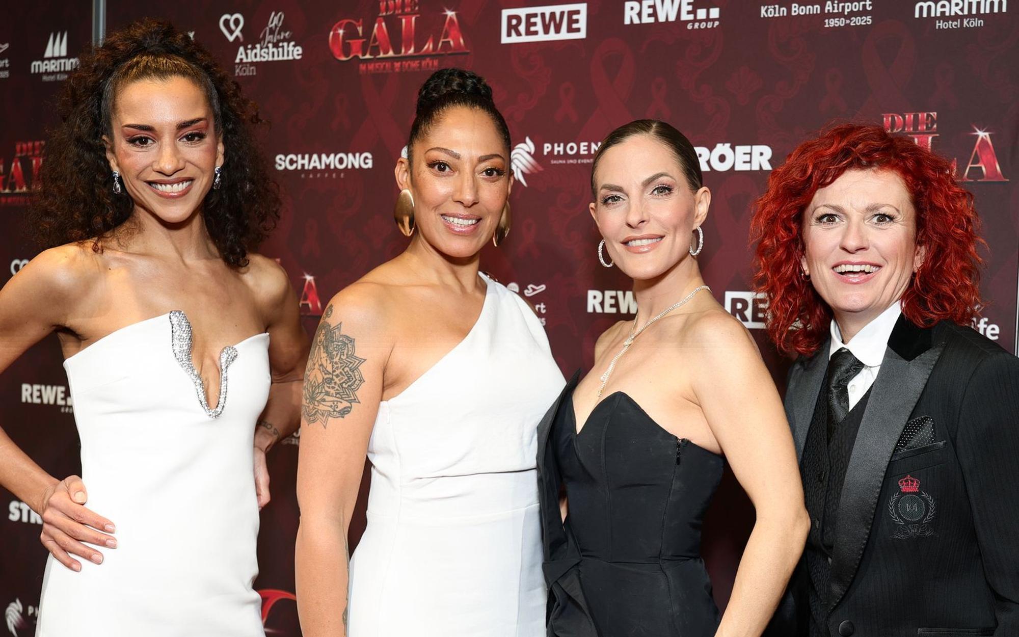 Die No Angels müssen mehrere Konzerte absagen: (von links) Nadja Benaissa, Jessica Wahls, Sandy Mölling und Lucy Diakovska „blutet das Herz“. (Bild: Andreas Rentz / Getty Images)