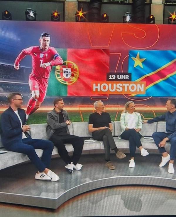 Das ZDF-WM-Studio am Mittwoch (17. Juni 2026) mit Moderator Jochen Breyer und den Experten Fritzy Kromp, Per Mertesacker, Christian Streich und Christoph Kramer.