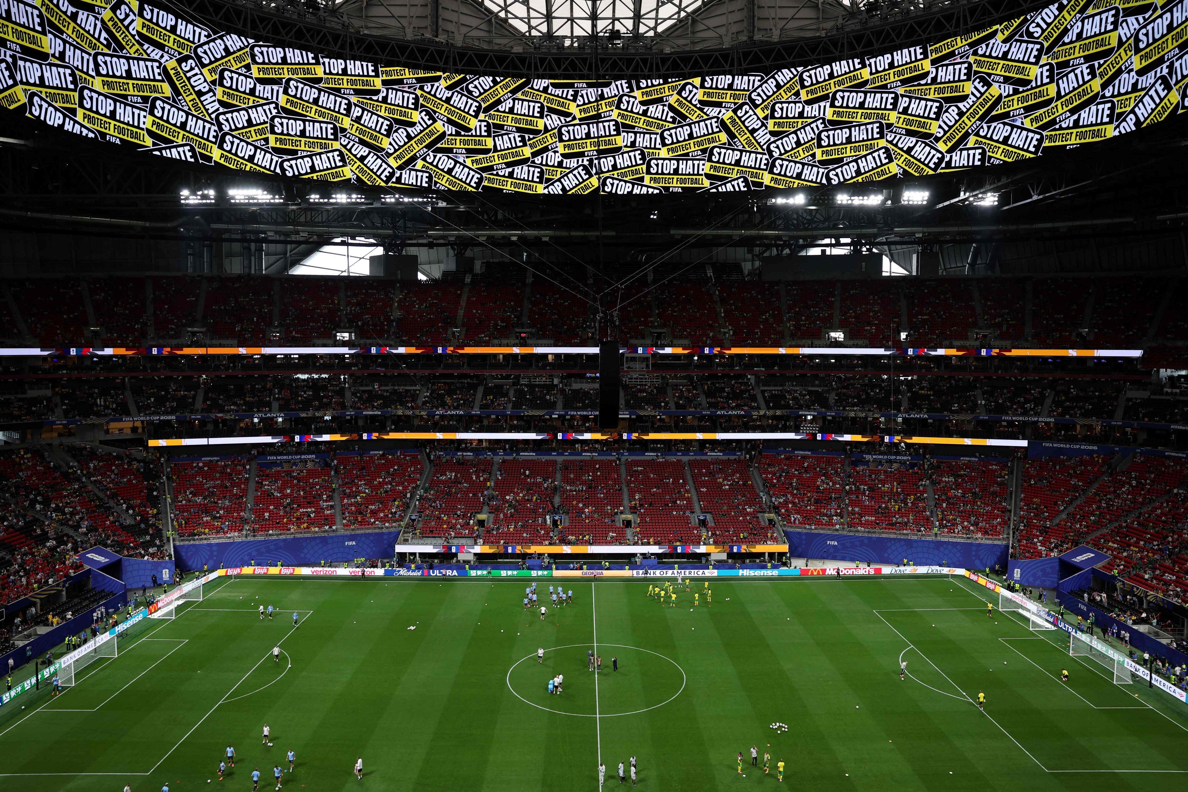 Das Stadion in Houston vor dem Anpfiff der Partie Tschechien gegen Südafrika.