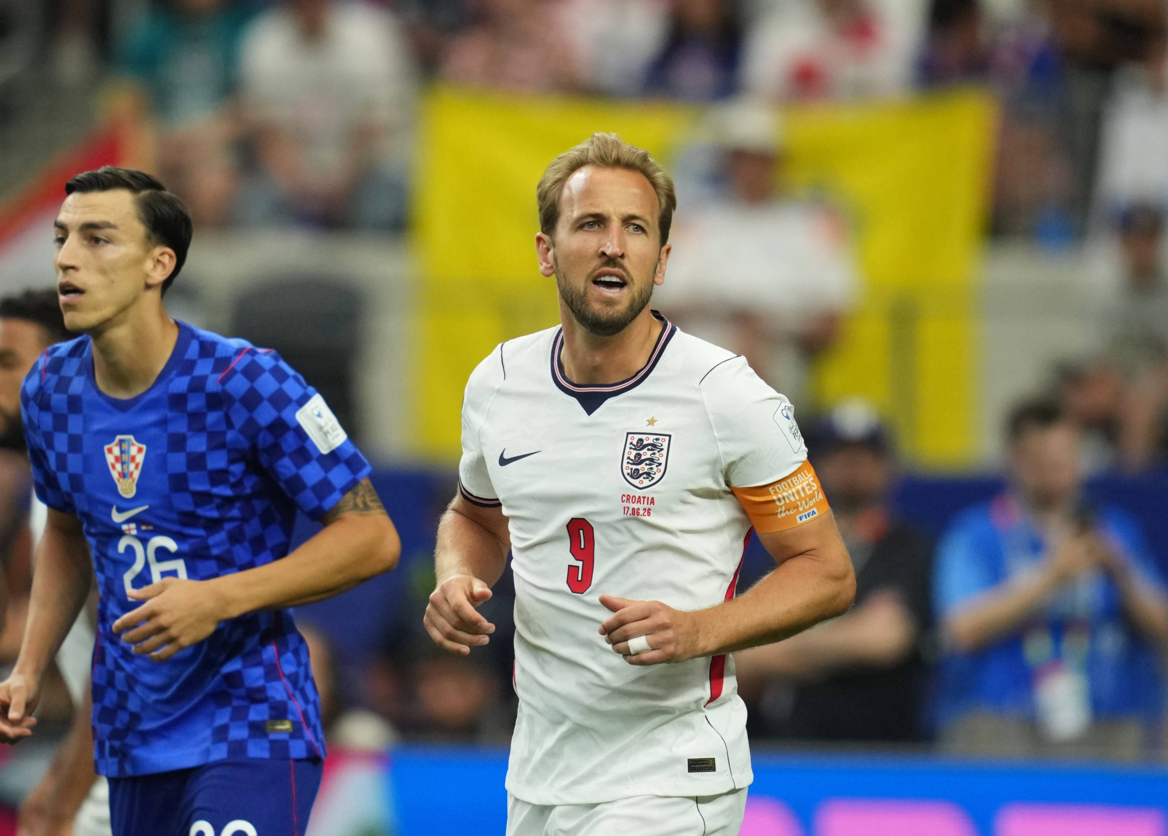 Harry Kane während der Partie gegen Kroatien.