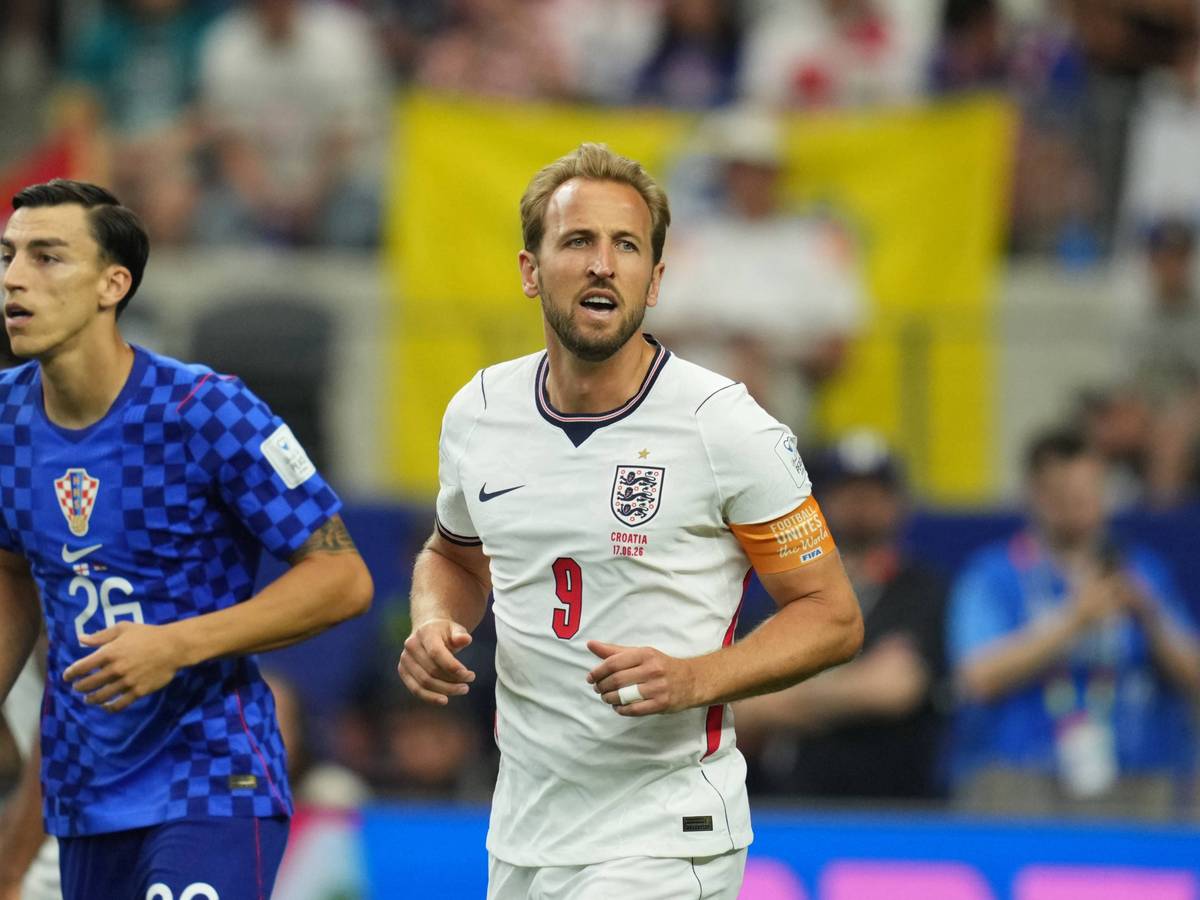 Harry Kane während der Partie gegen Kroatien.