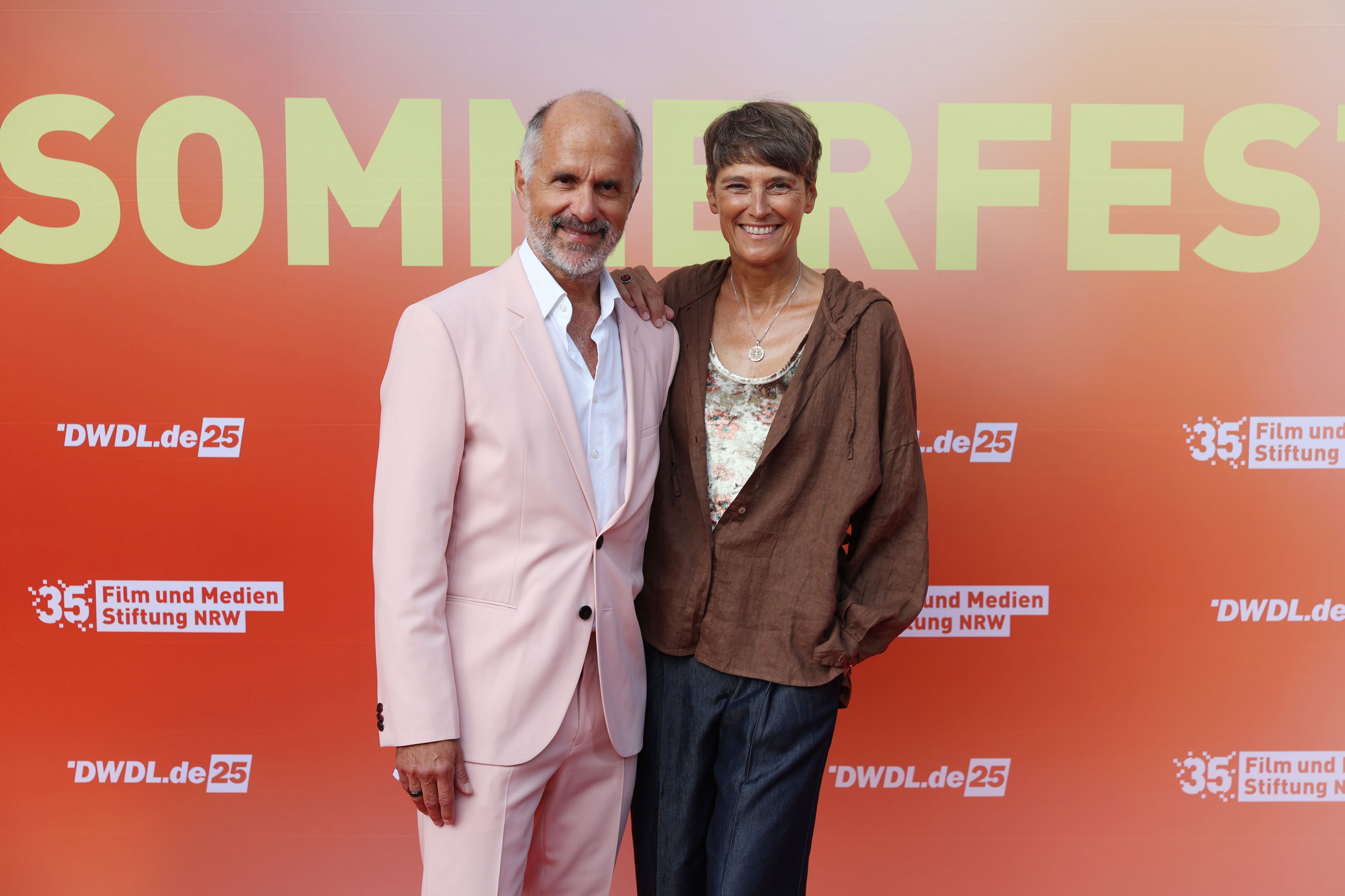 Christoph Maria und Gisi Herbst beim Sommerfest der Film- und Medien-Stiftung NRW.