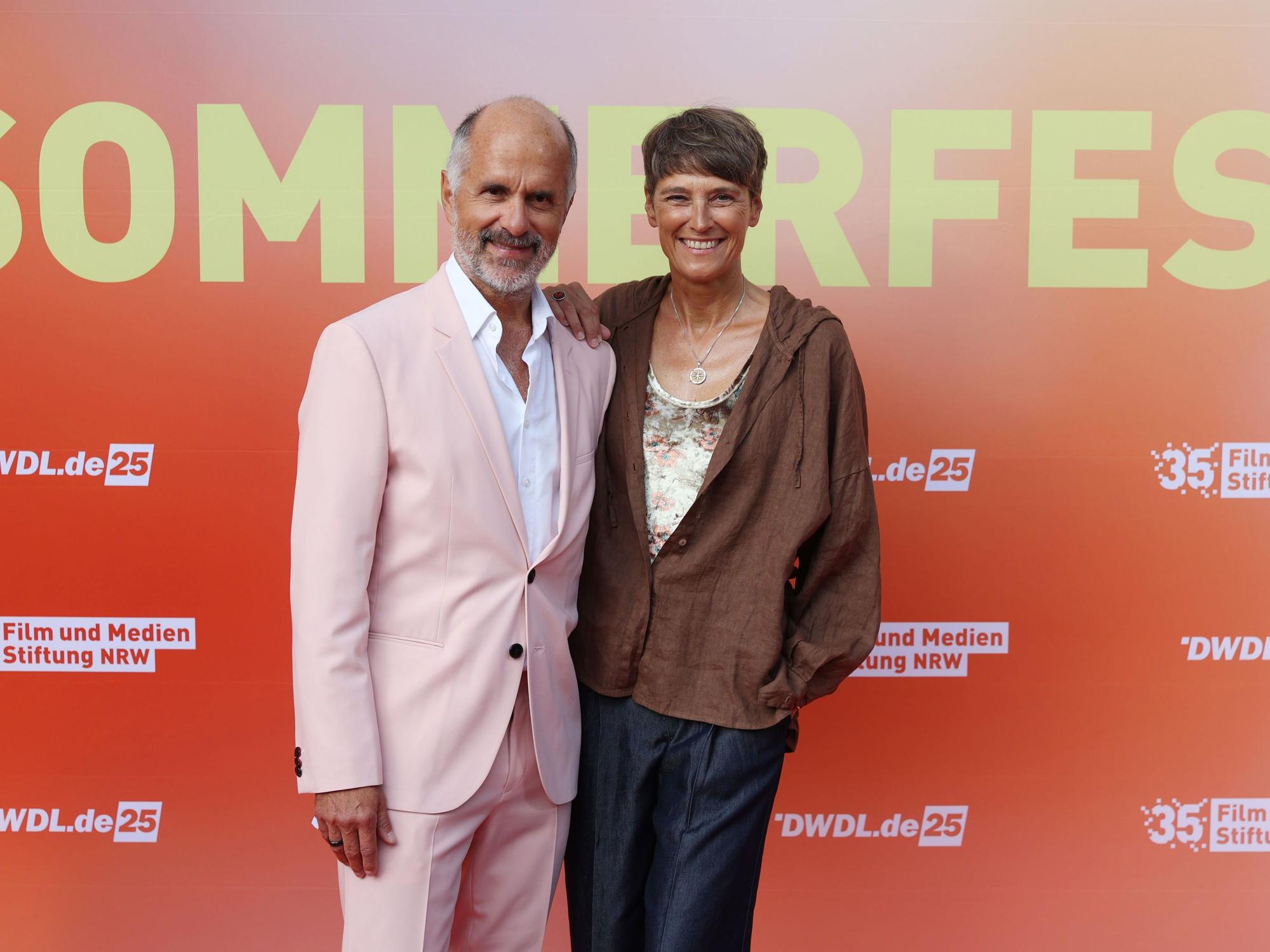 Christoph Maria und Gisi Herbst beim Sommerfest der Film- und Medien-Stiftung NRW.