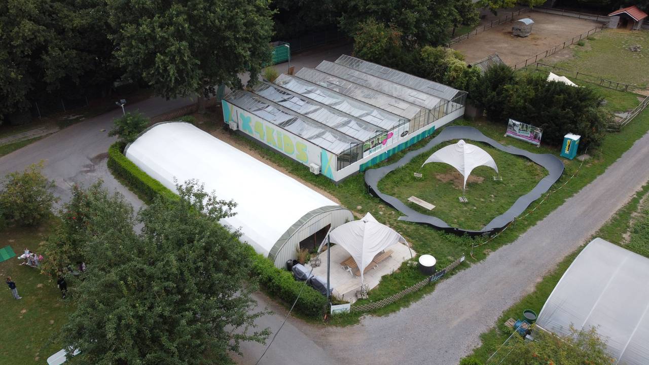 Luftaufnahme vom Gut Clarenhof in Köln.