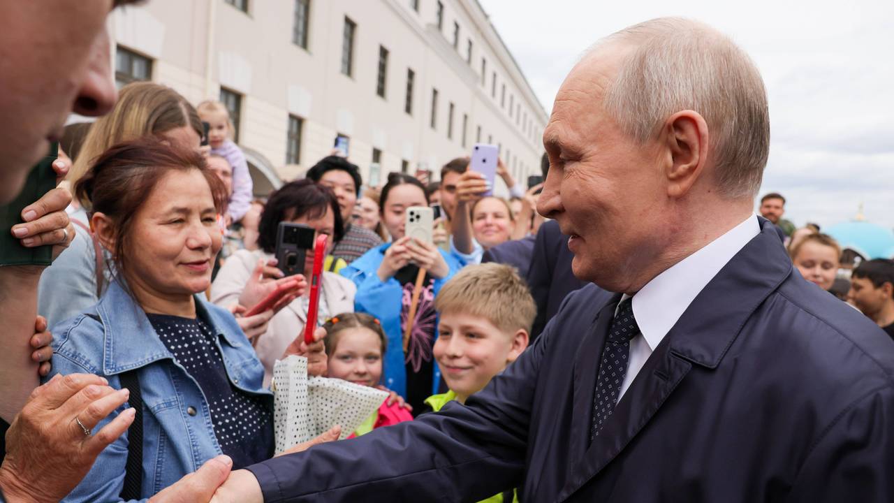 Der russische Präsident Wladimir Putin während seines Besuches in Kasan.