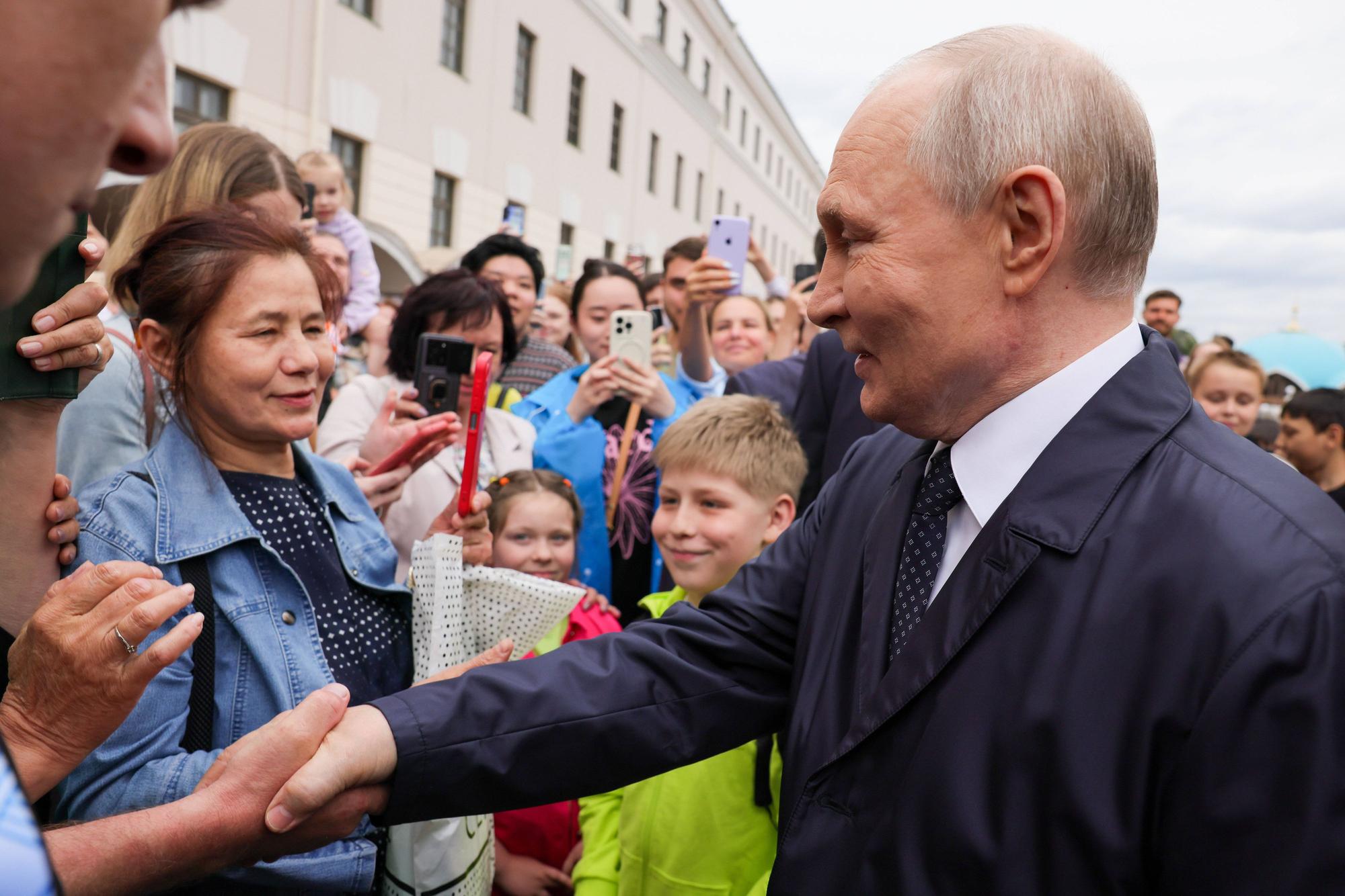 Der russische Präsident Wladimir Putin während seines Besuches in Kasan.