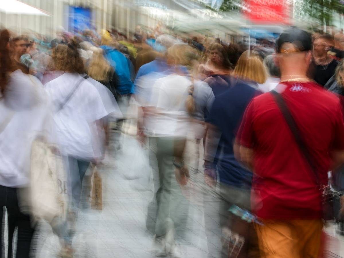 Passanten in der Innenstadt