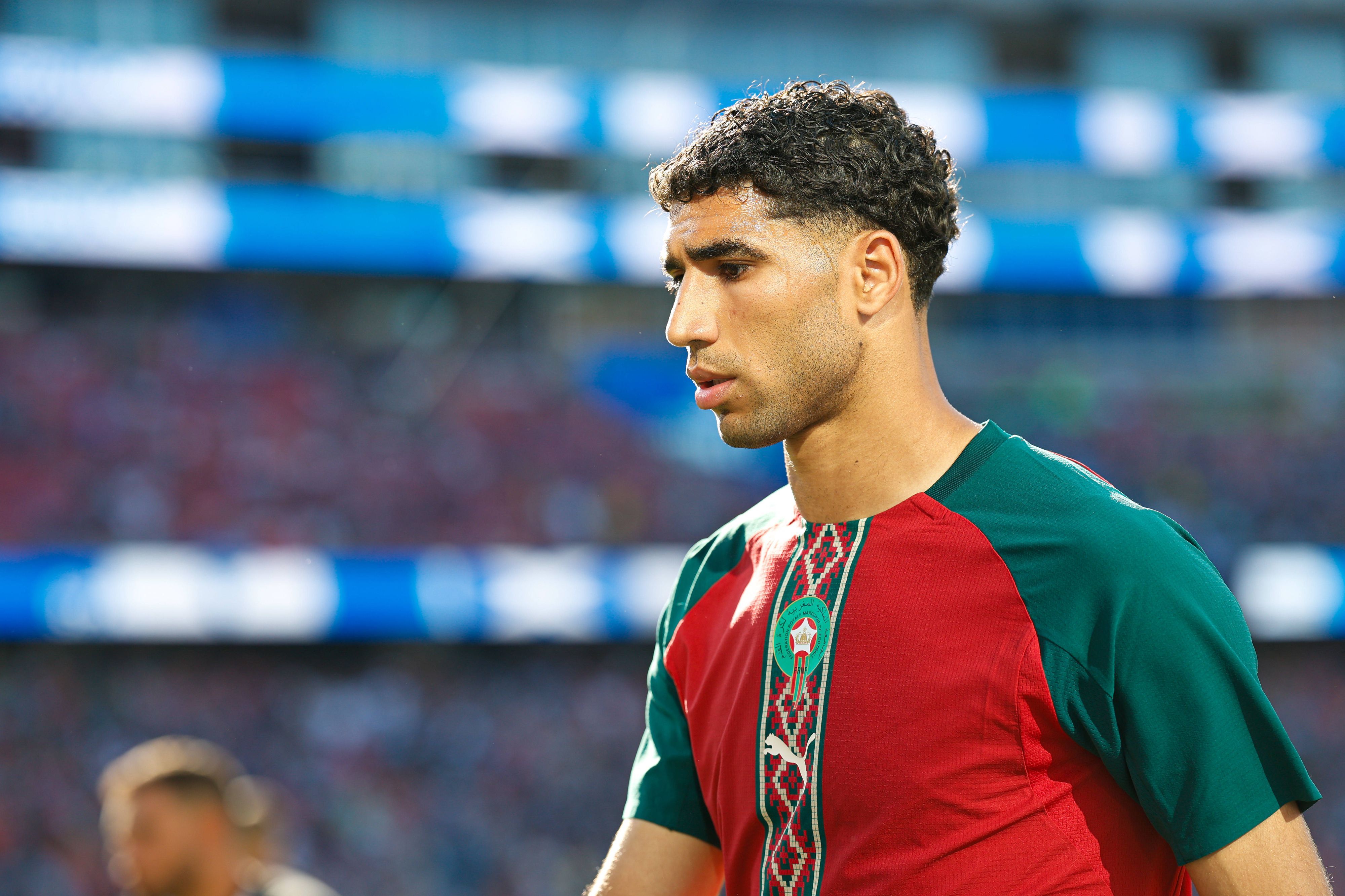 Der marokkanische PSG-Profi Hakimi während einer WM-Partie