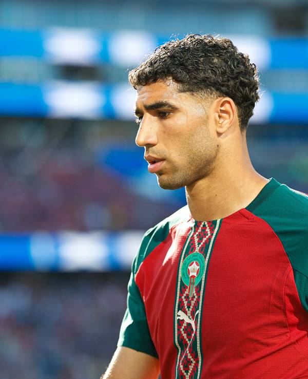 Der marokkanische PSG-Profi Hakimi während einer WM-Partie