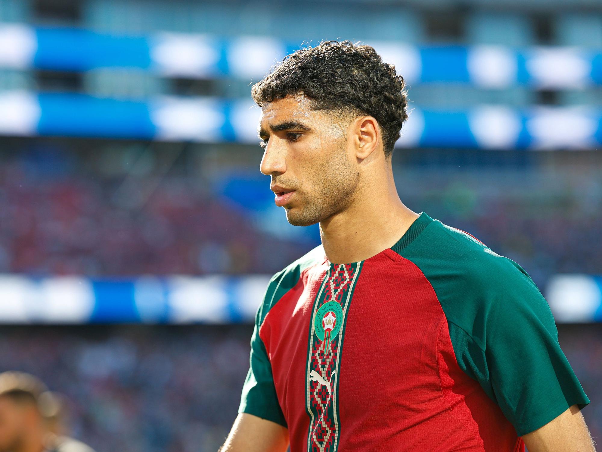 Der marokkanische PSG-Profi Hakimi während einer WM-Partie