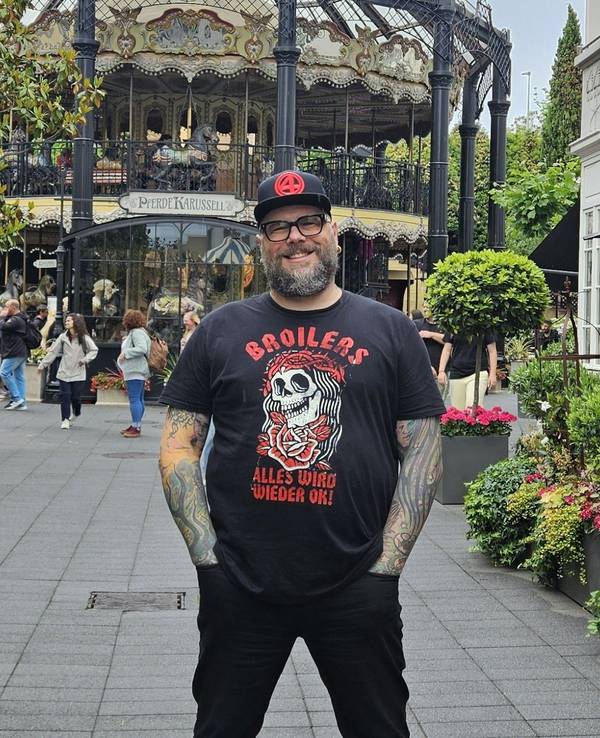 Super-Fan Andreas Sartorius im Phantasialand.