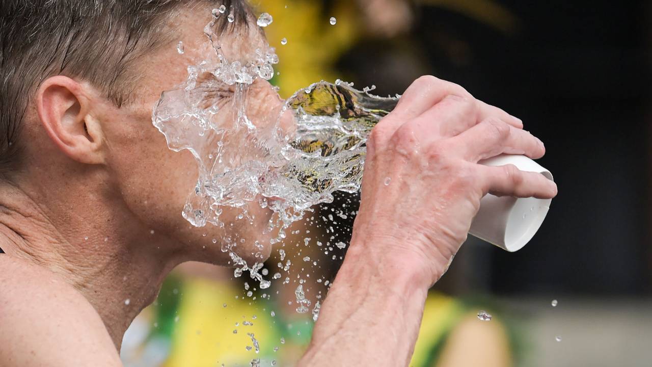 Abkühlung von innen und außen tut in den kommenden Tagen Not. Lauwarmes Wasser schont den Kreislauf besser als eiskaltes.