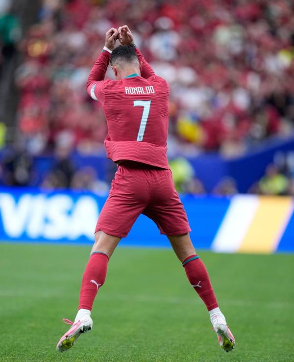 Siuuu: Cristiano Ronaldo zeigte wieder seine berühmte Jubelpose.