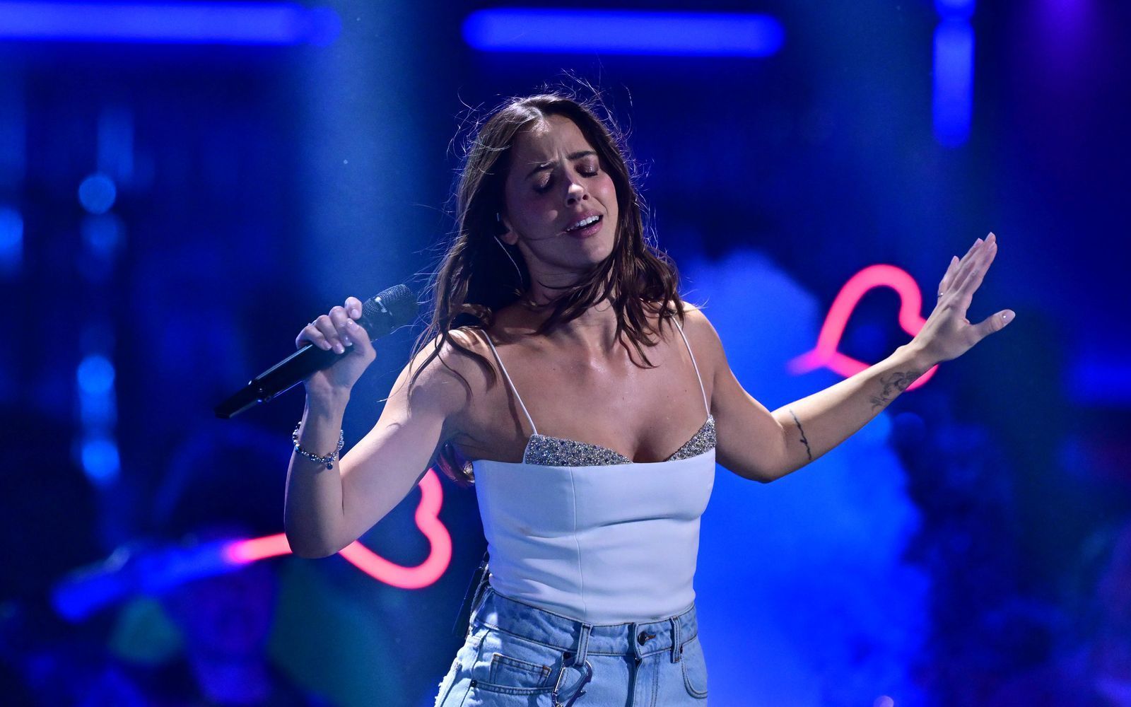 Vanessa Mai hat teilweise mit sich selbst zu kämpfen. (Bild: Getty Images / Alexander Koerner)