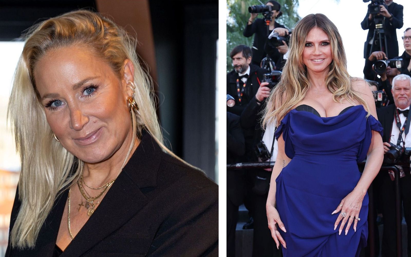 Heidi Klum (rechts) wurde für ihren Auftritt in Cannes kritisiert. Janine Kunze empfand das als Bodyshaming. (Bild: Getty Images / Gadplan / Aurore Marechal (Collage))
