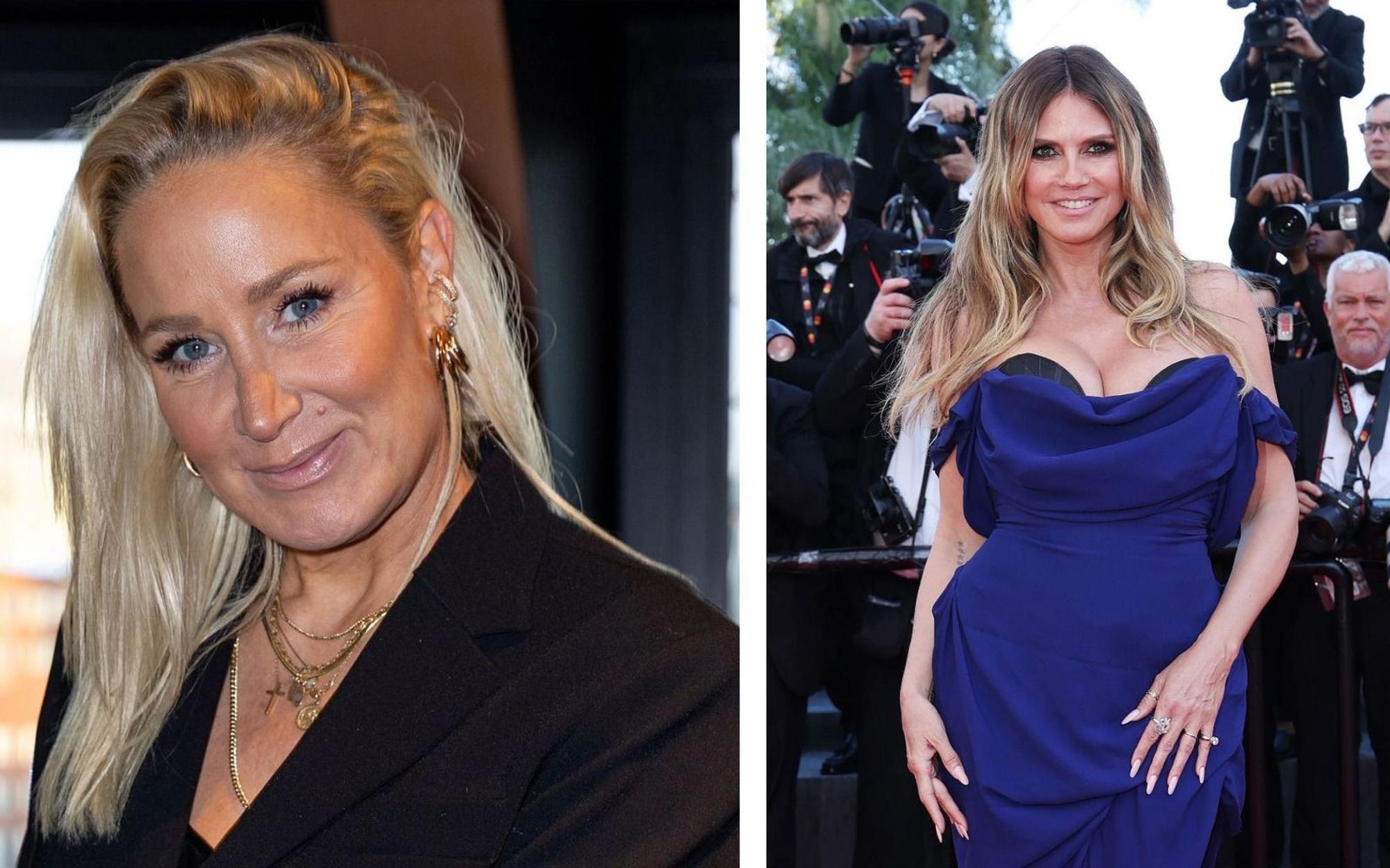 Heidi Klum (rechts) wurde für ihren Auftritt in Cannes kritisiert. Janine Kunze empfand das als Bodyshaming. (Bild: Getty Images / Gadplan / Aurore Marechal (Collage))