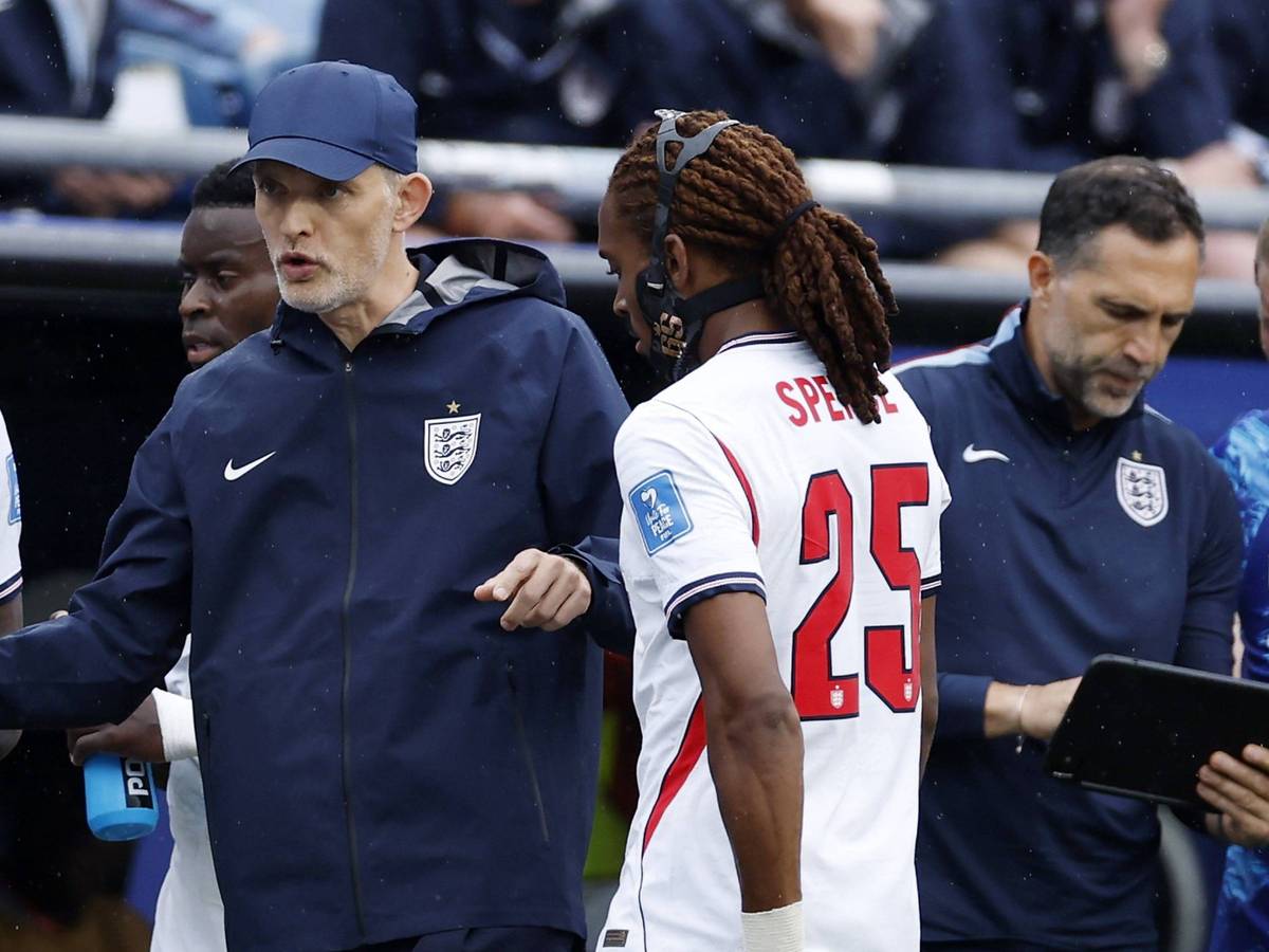 Ansprache von Thomas Tuchel beim WM-Spiel zwischen England und Ghana.