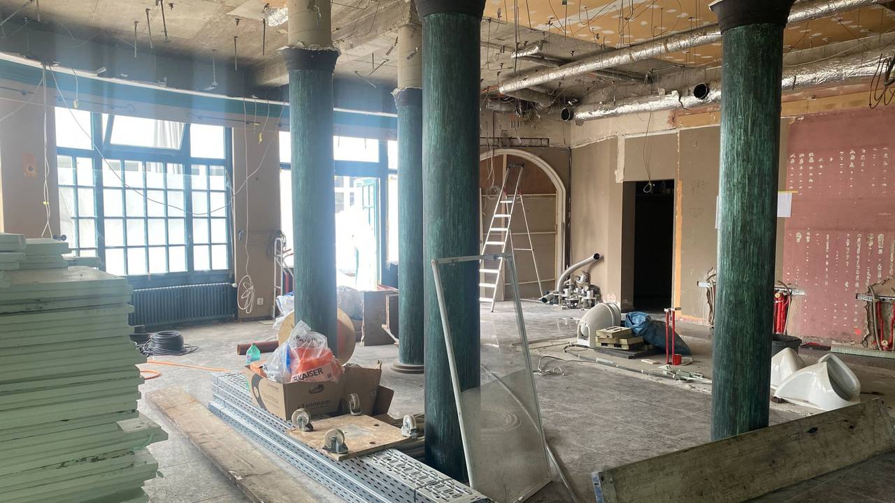 Innenansicht im Restaurant La Vita, das derzeit eine Baustelle ist.
