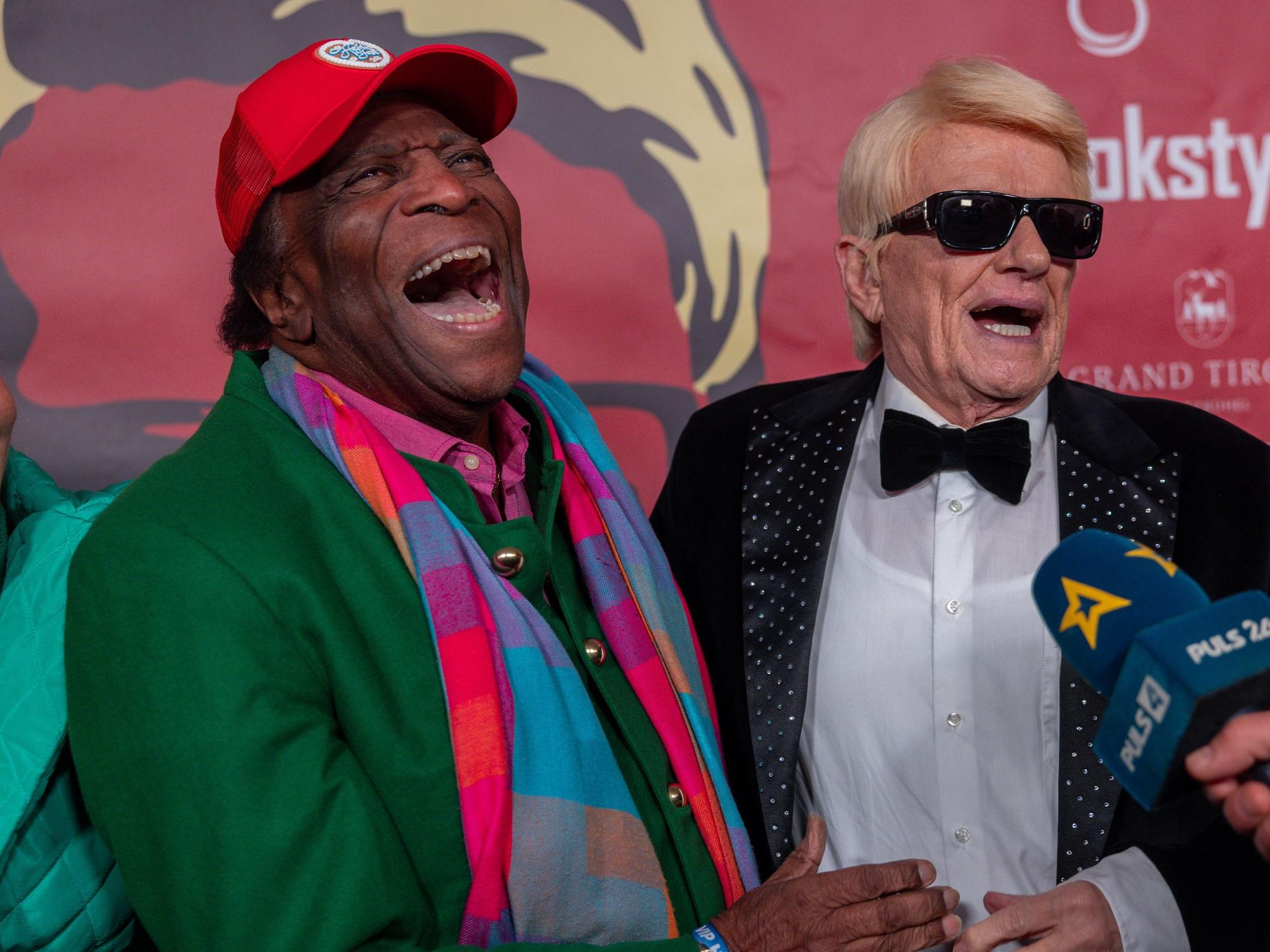 Roberto Blanco und Heino bei einem Auftritt im März 2026.
