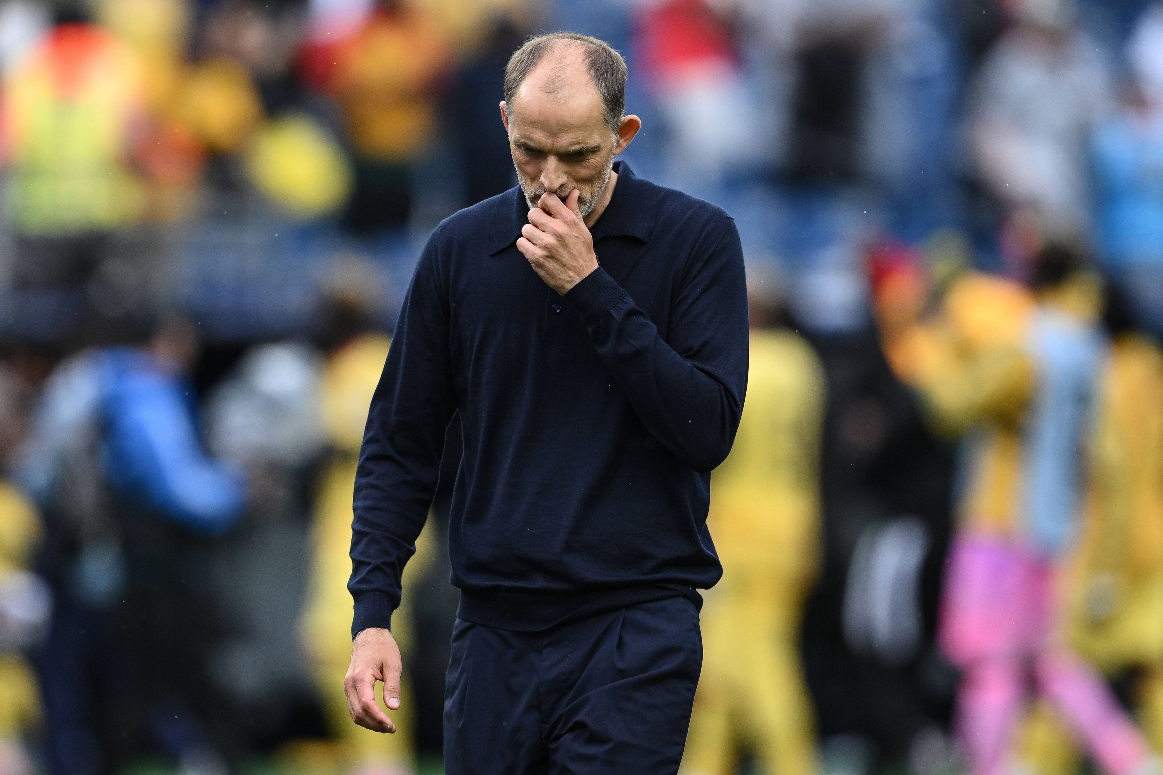 Thomas Tuchel am Spielfeldrand beim England-Spiel gegen Ghana.