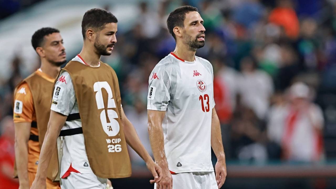 Enttäuschte tunesische Spieler nach dem WM-Spiel gegen Japan.