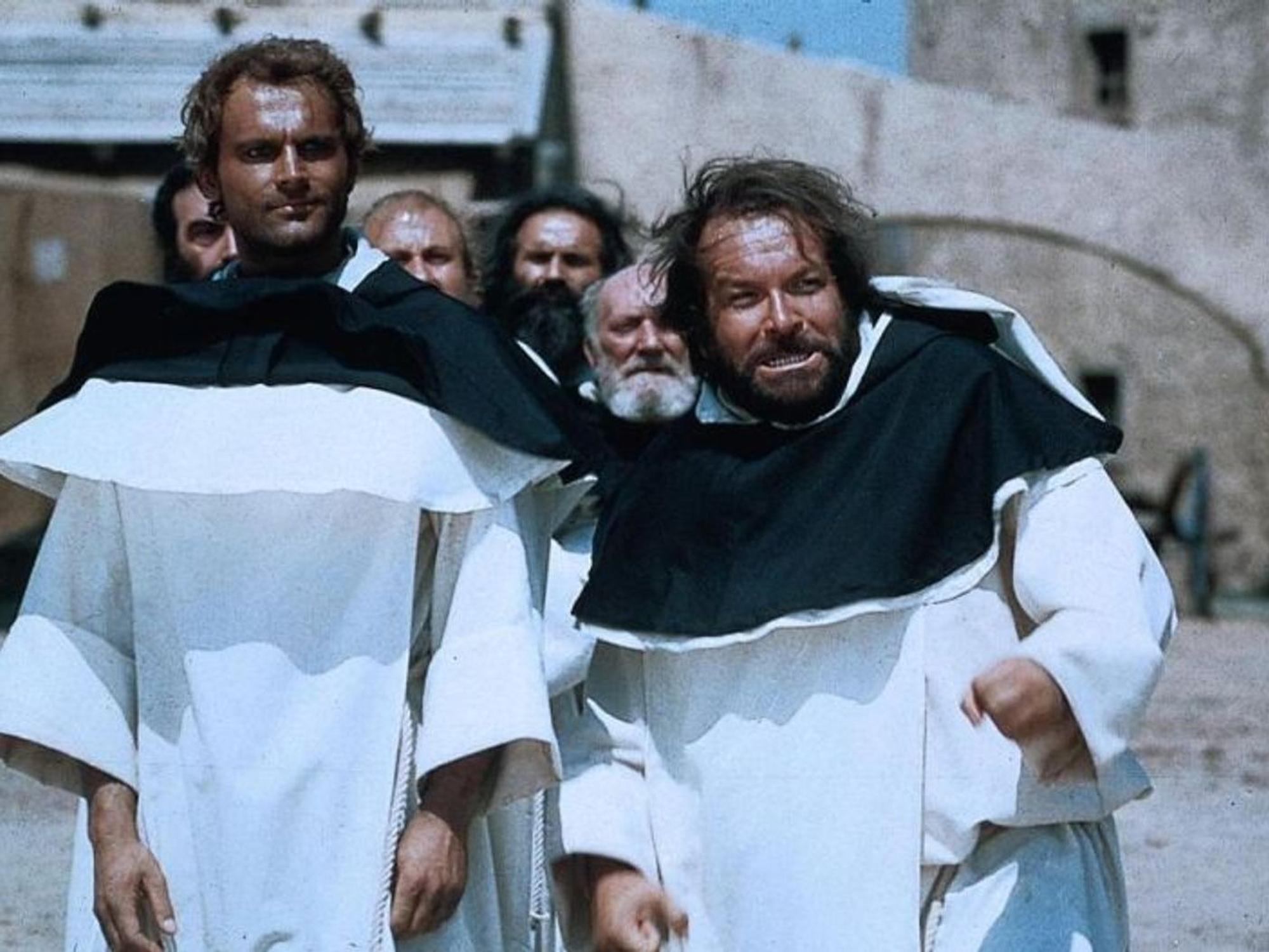 Bud Spencer erreichte seinen Karrierehöhepunkt Anfang der 1970er-Jahre. „Vier Fäuste für ein Halleluja“ (1971) war hierzulande der erfolgreichste Film des Jahrzehnts. (Bild: Tobis Film)