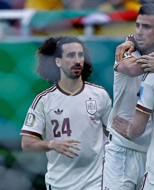 Torjubel bei Spanien.