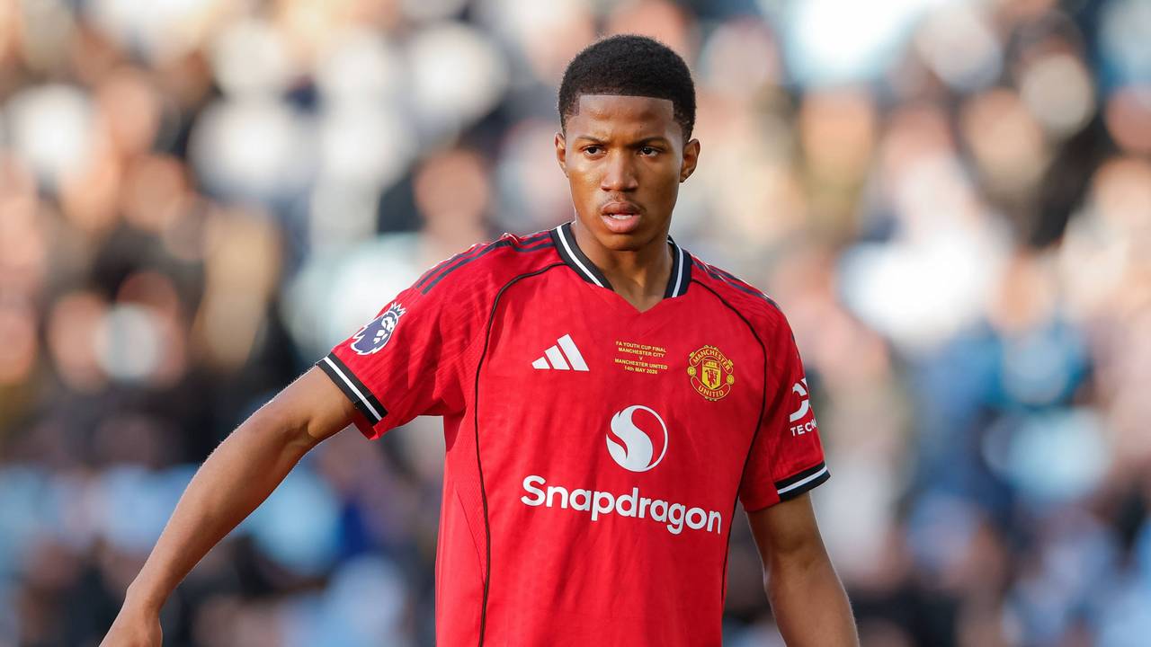 Der 18-jährige Mittelstürmer Chido Obi im Dress von Manchester United.