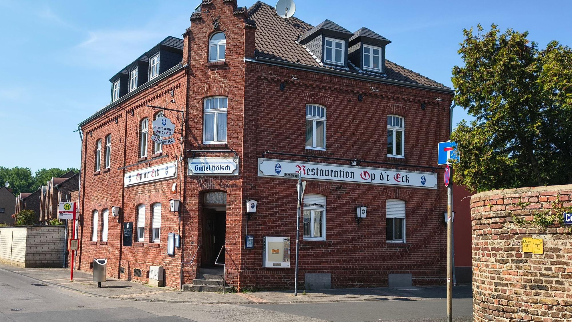 Die Gaststätte „Op D'r Eck“ auf der Cohnenhofstraße in Langel