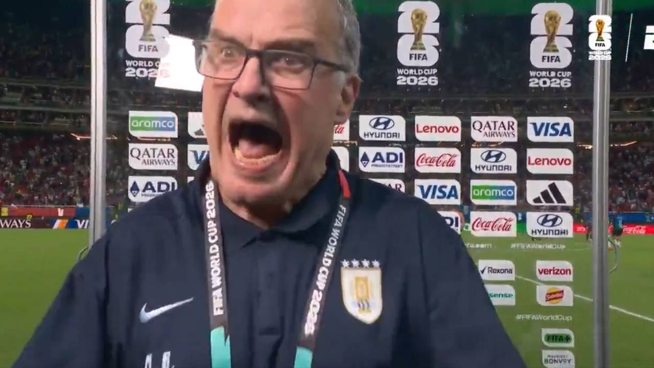 TV-Interview mit dem wütenden Marcelo Bielsa.