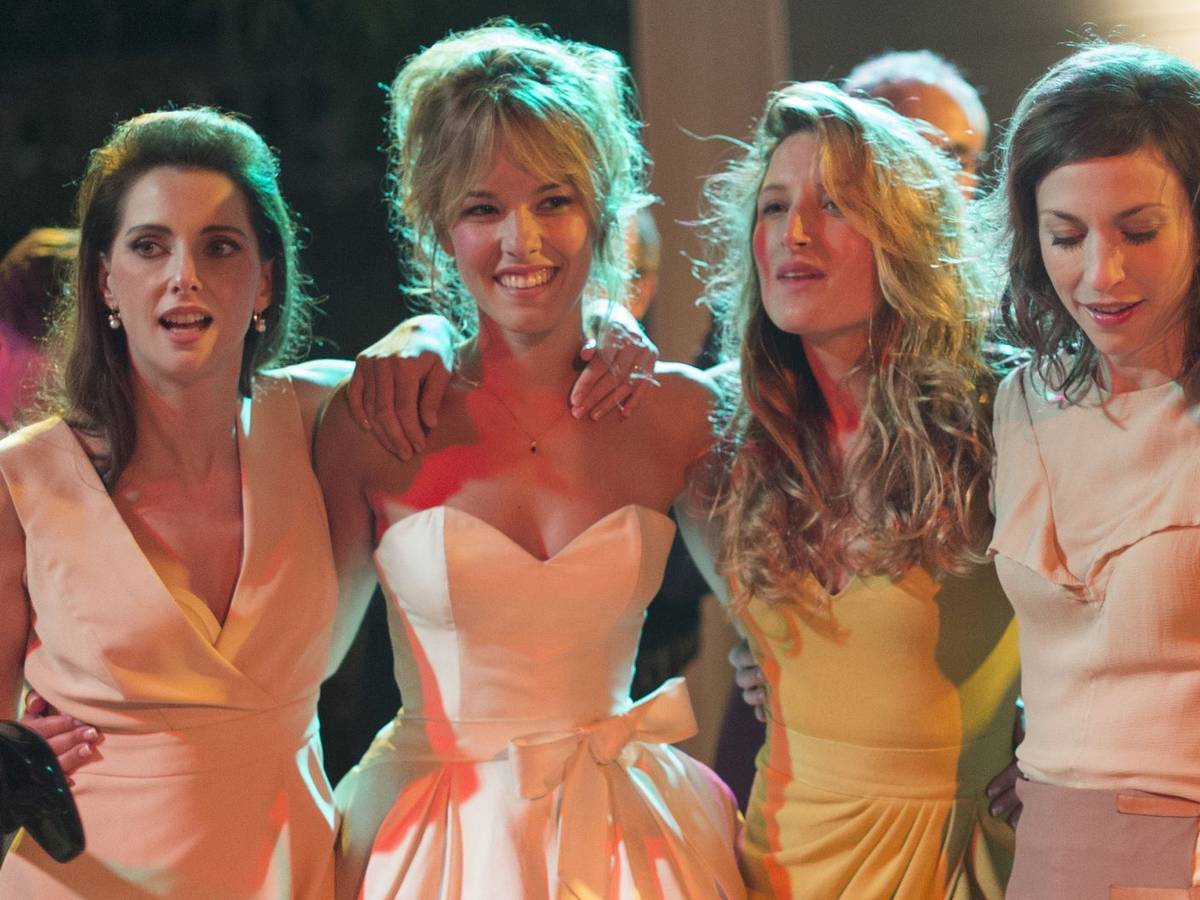 Die hübschen Töchter von Monsieur Claude haben beim Heiraten ihren eigenen Kopf. Von links: Frédérique Bel, Élodie Fontan, Julia Piaton und Émilie Caen. (Bild: ARD Degeto/2014 Neue Visionen Filmverleih GmbH)
