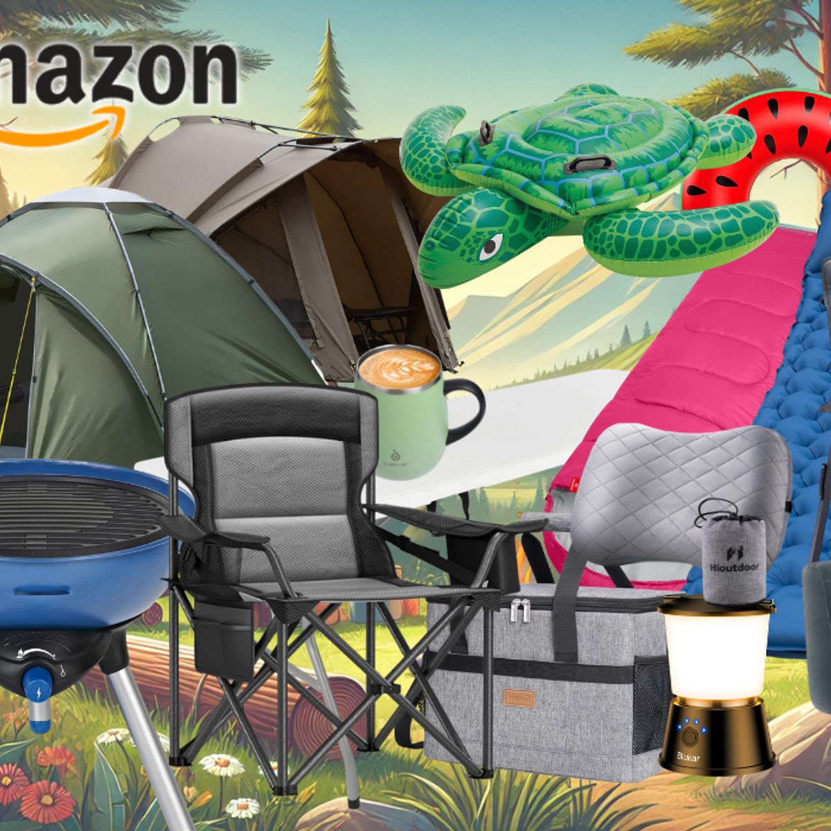 Camping Deals im Amazon Sale Spare jetzt bis 61% auf Zelte, Luftmatratzen, Campingstühle, Schwimmtiere, Grills und mehr