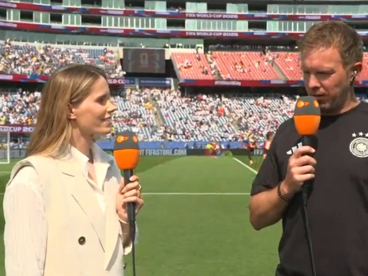 Coach Julian Nagelsmann forderte von seinen Spielern vor dem WM-Sechzehntelfinale mehr Galligkeit - und bewies sie selbst im Interview mit Lili Engels. (Bild: ZDF)