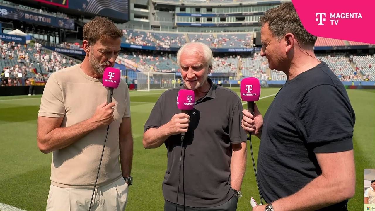 Rudi Völler vor dem Spiel gegen Paraguay bei Johannes B. Kerner und Jürgen Klopp.