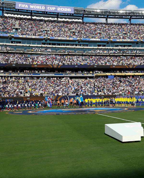 Blick ins Stadion in New York beim Spiel der WM 2026 zwischen Schweden und Frankreich.