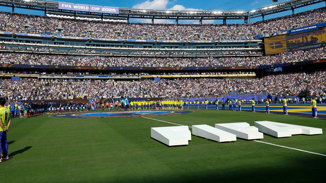Blick ins Stadion in New York beim Spiel der WM 2026 zwischen Schweden und Frankreich.