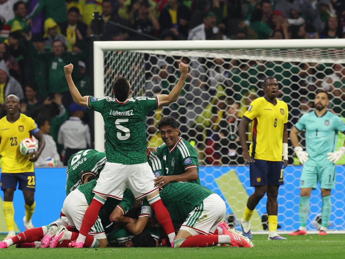 Torjubel bei Mexiko im Spiel bei der WM 2026.
