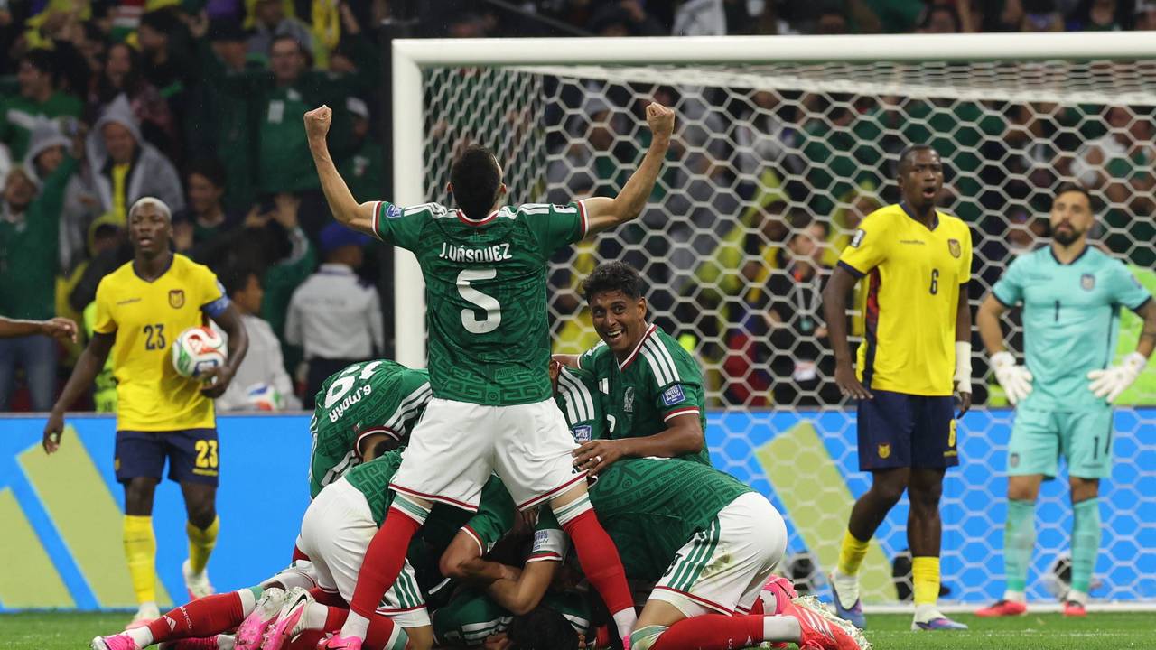 Torjubel bei Mexiko im Spiel bei der WM 2026.