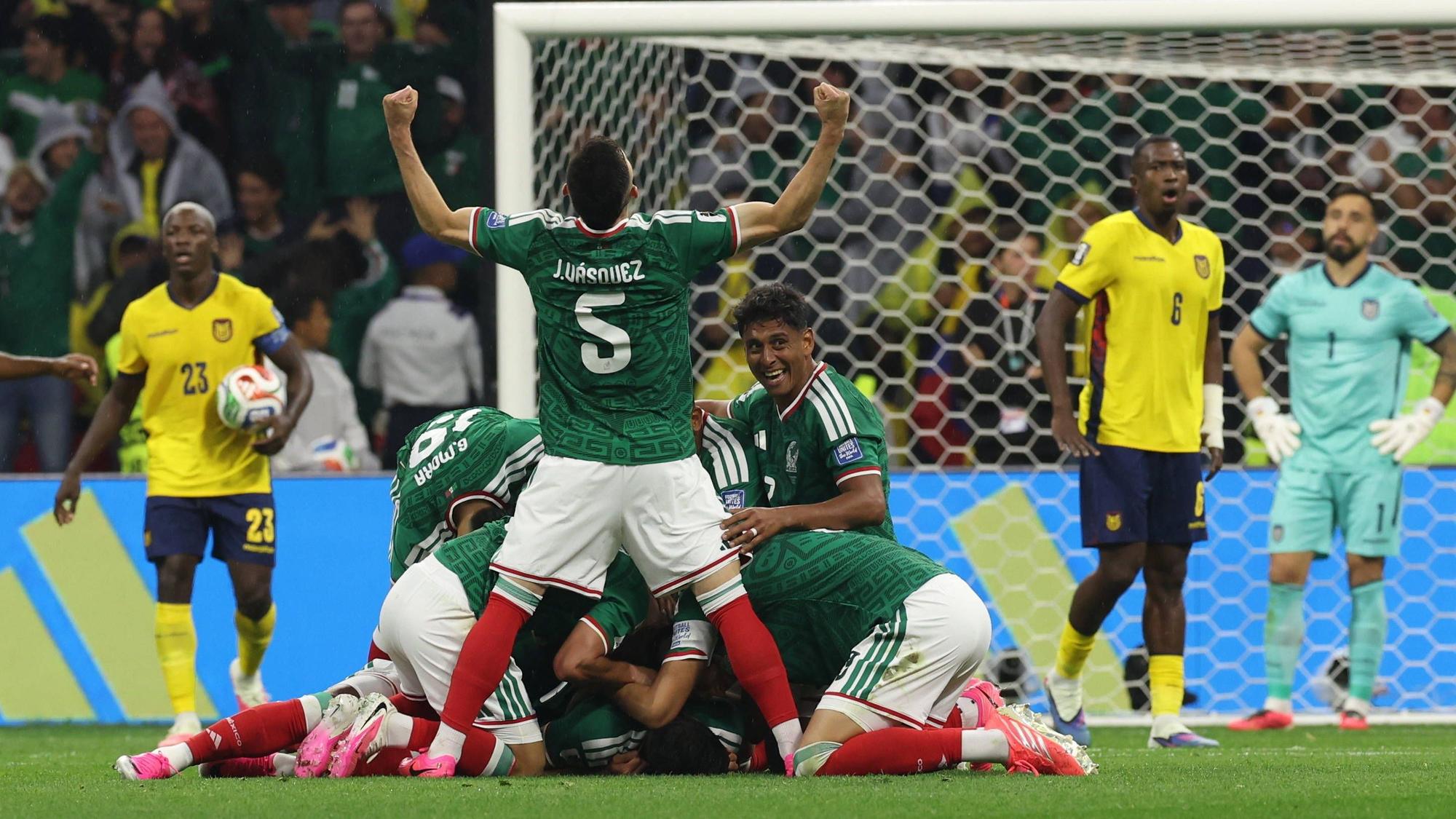 Torjubel bei Mexiko im Spiel bei der WM 2026.