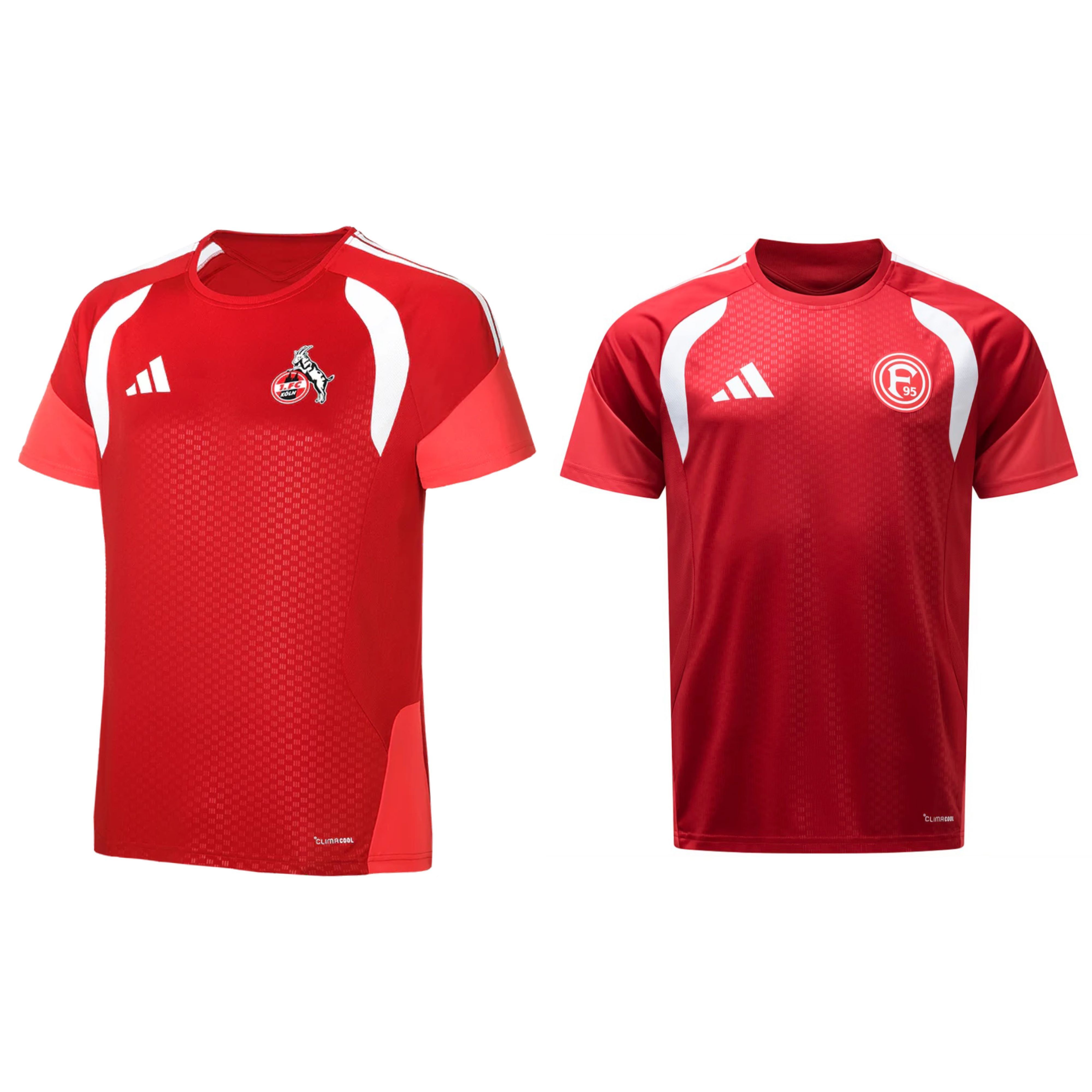 Fortuna Düsseldorf und der 1. FC Köln haben von Adidas die gleiche Teambekleidung.