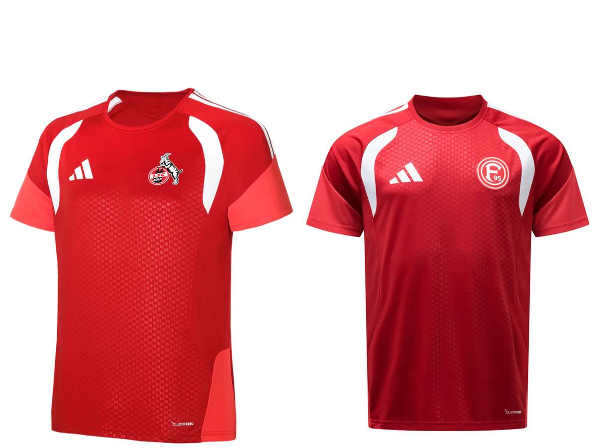 Fortuna Düsseldorf und der 1. FC Köln haben von Adidas die gleiche Teambekleidung.
