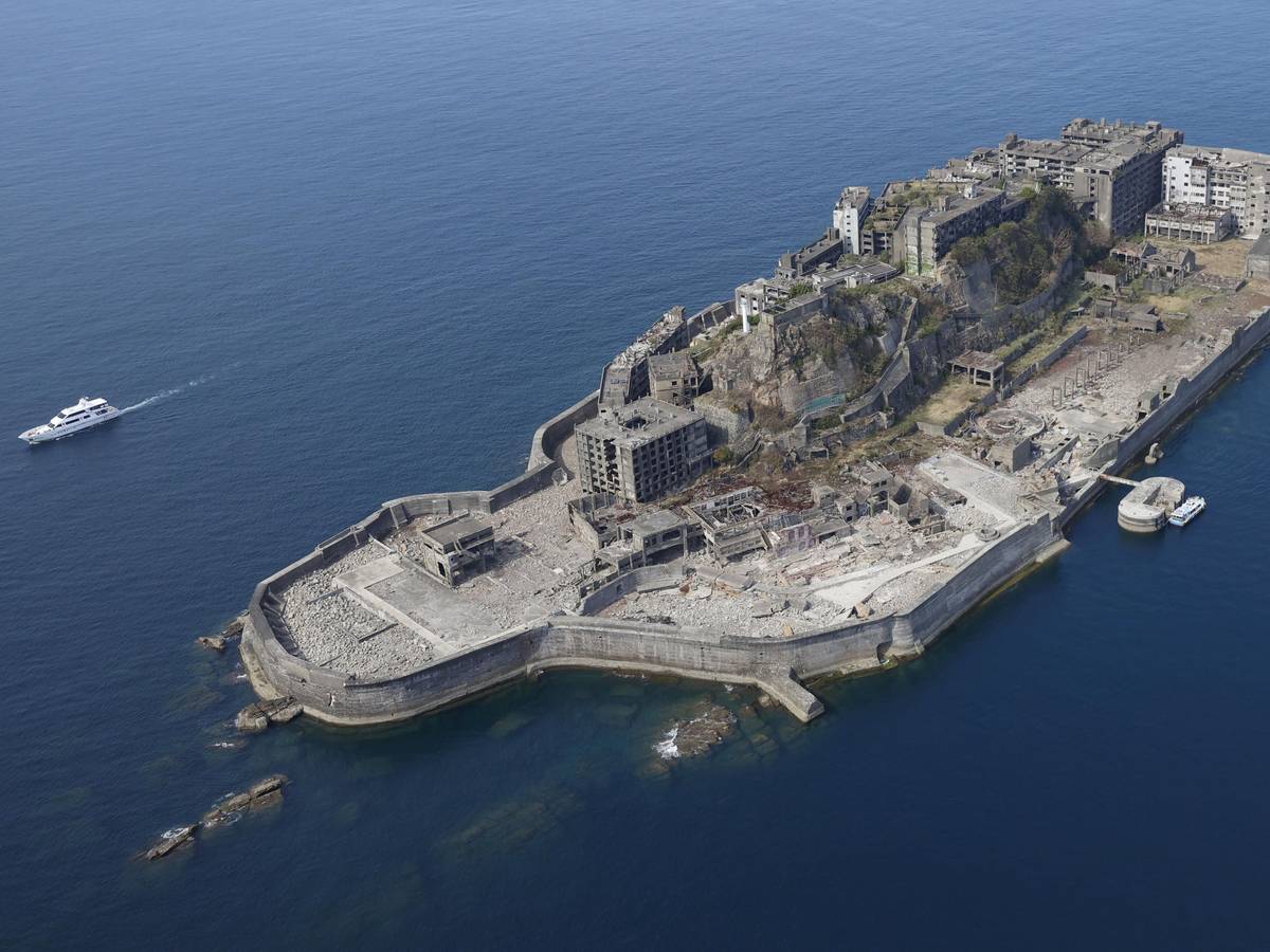 Die Insel Hashima, die als Weltkulturerbe ausgezeichnet ist.