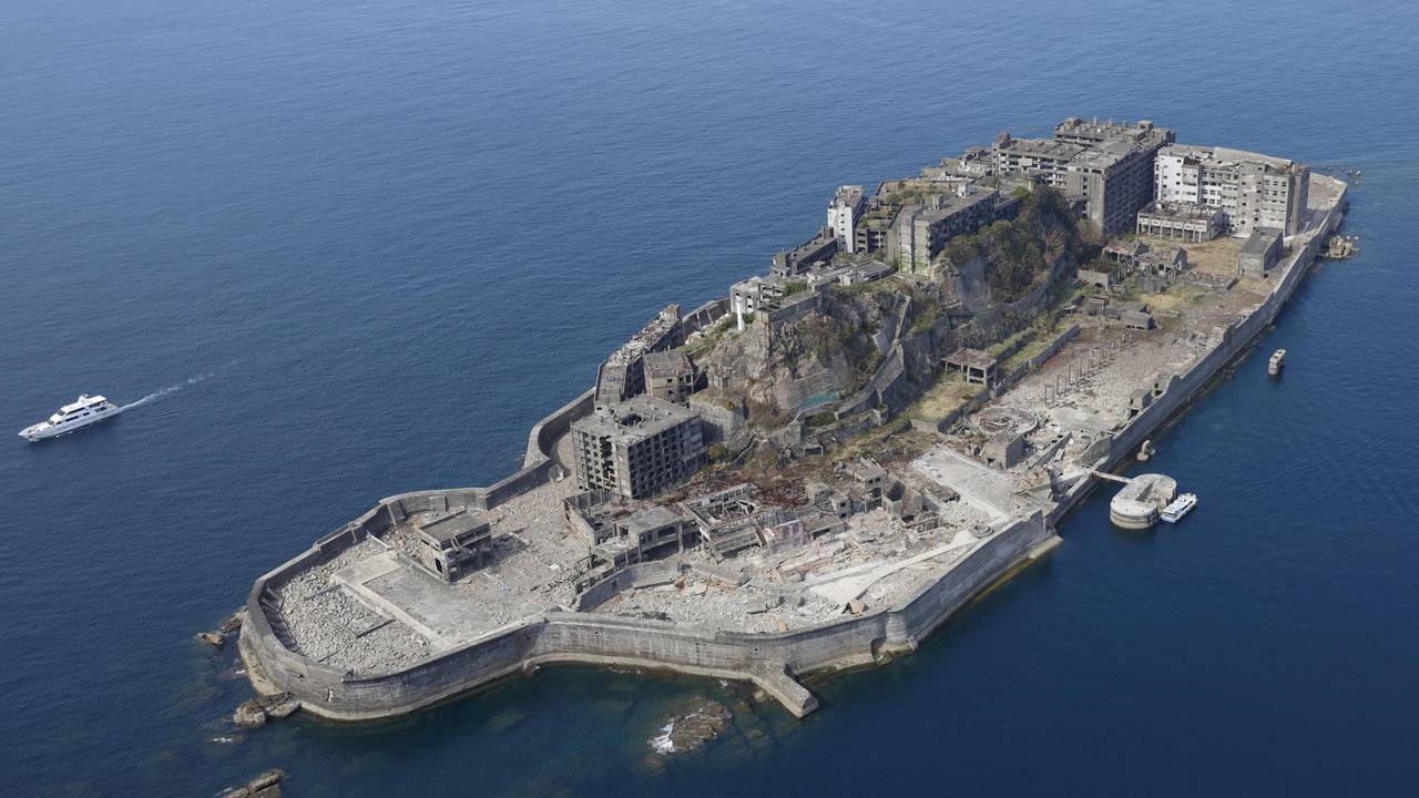 Die Insel Hashima, die als Weltkulturerbe ausgezeichnet ist.