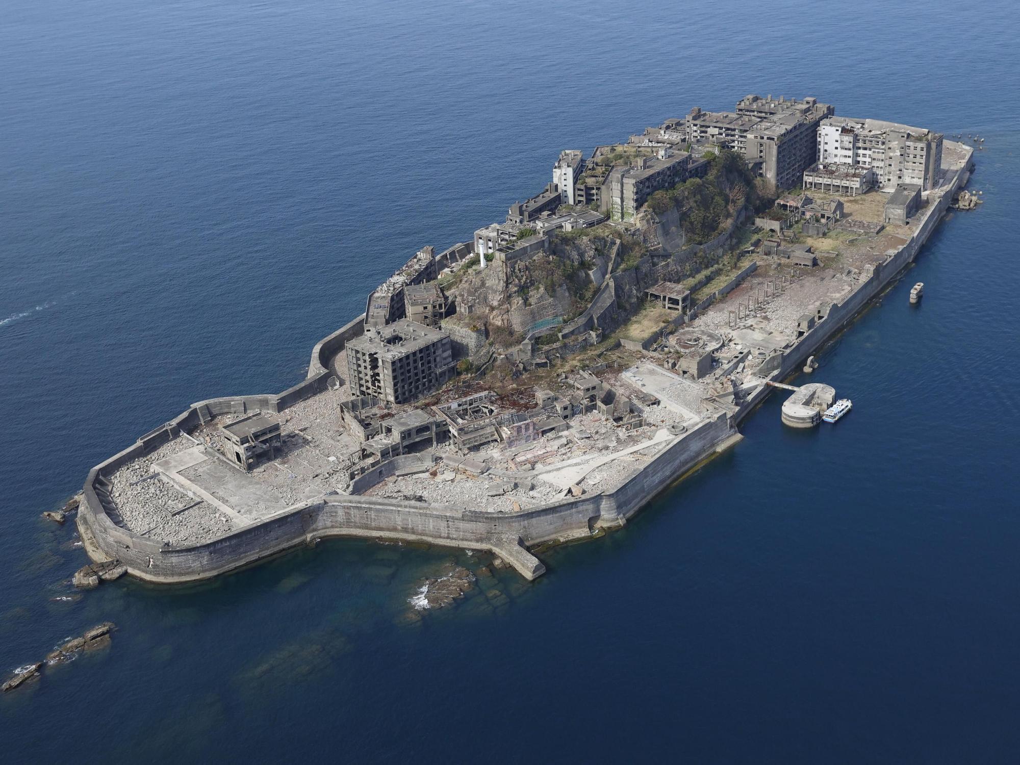 Die Insel Hashima, die als Weltkulturerbe ausgezeichnet ist.
