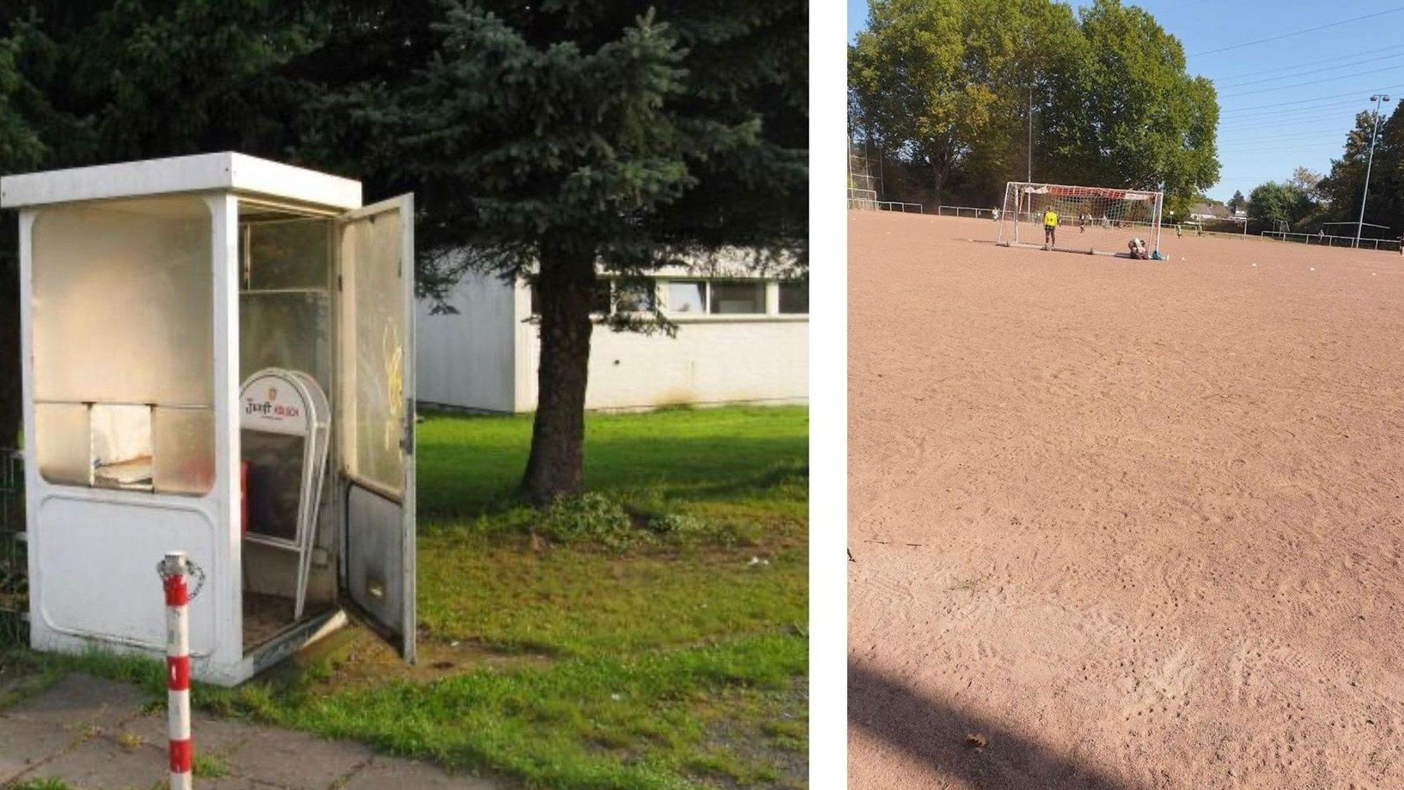 Blick auf den Fußballplatz in Höhenhaus