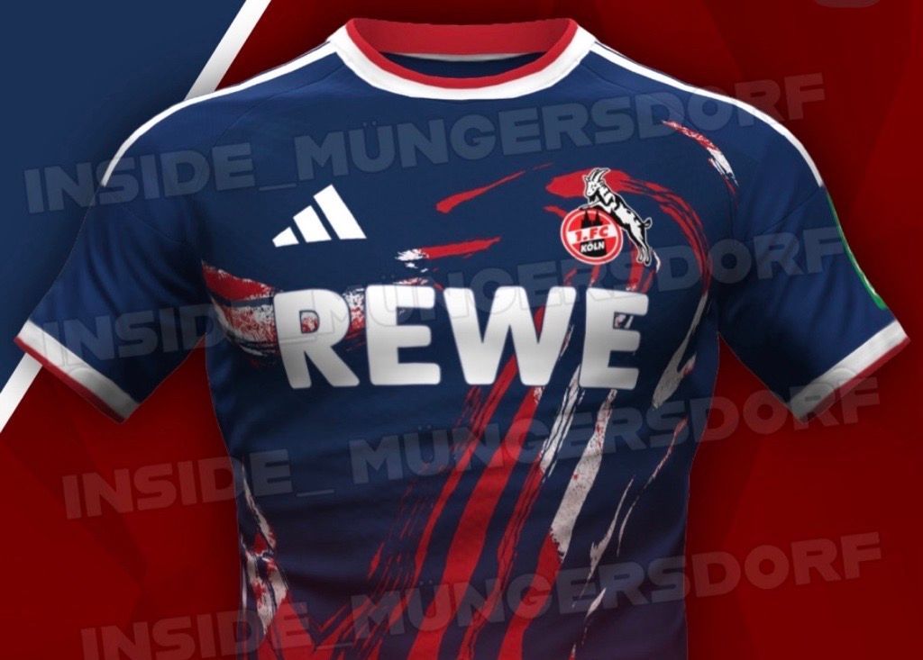 So soll das neue Ausweichtrikot des 1. FC Köln aussehen.
