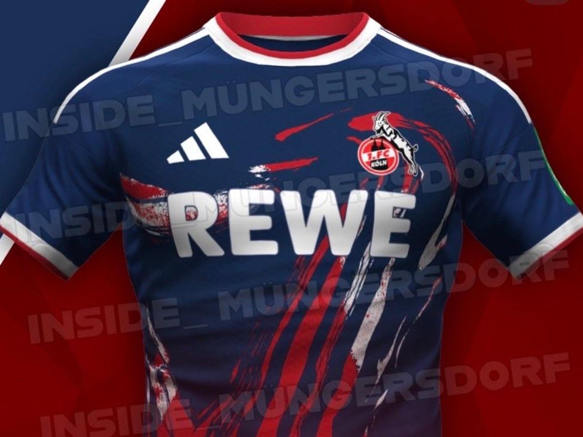 So soll das neue Ausweichtrikot des 1. FC Köln aussehen.